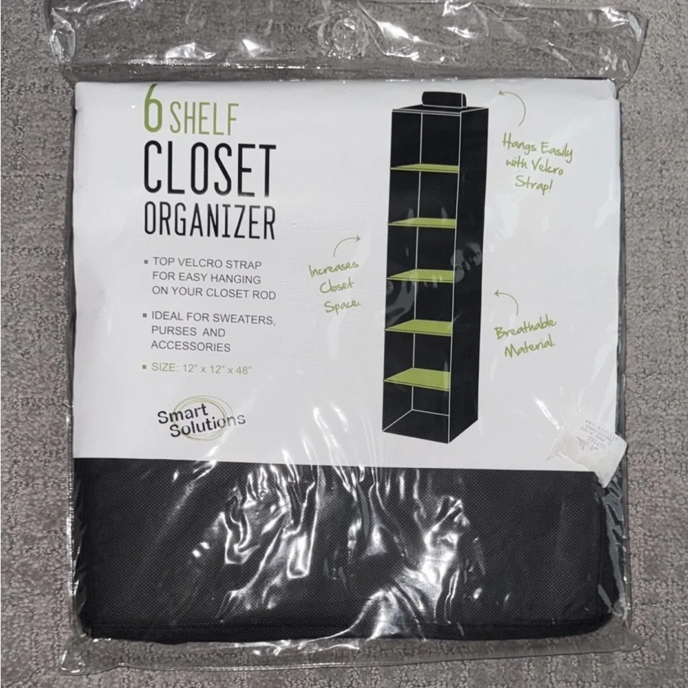 Smart Solutions Black & Green 6 Shelf Closet Organizer